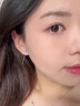 BJYLS999足银四叶草耳线女长款养耳睡觉不用摘纯银耳环耳链耳钉耳饰女 S999足银四叶草流苏耳线（单只） 实拍图