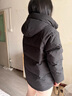 波司登（BOSIDENG）25年新款羽绒服90绒女短款连帽保暖防风修身加厚外套B250245112XS 黑色|8056-经典极简风 L 170/92A 体重约140-150斤 实拍图