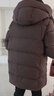 坦博尔羽绒服女中长款可脱卸帽宽松保暖百搭外套530558V 巧克力 165  实拍图
