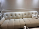 冬熊棉花糖真皮沙发法式奶油风客厅小户型轻奢白色钢琴键云朵沙发 【慵懒加宽版1.15m宽】3.1米 头层真皮【尊享版-升级靠感-EV重型框架】 实拍图