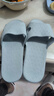 班哲尼 旅行便携式折叠酒店居家EVA防滑浴室情侣洗澡非一次性拖鞋 含便携收纳袋 蓝灰 L（40-41尺码） 实拍图