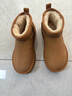 骆驼（CAMEL）懒人毛毛鞋雪地靴女美拉德风松糕厚底保暖靴 L24W275654 驼色 36 实拍图
