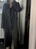 红袖高级感超好看毛呢大衣冬季新款女装100%绵羊毛质感保暖双面呢外套 烟灰056 M 实拍图
