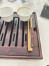 逸居客（YIJUKE）黑檀木黄铜茶夹茶叶夹茶镊子茶杯夹子茶道茶具配件 实拍图