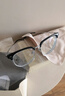 蔡司（ZEISS）镜片近视眼镜框男半框防蓝光辐射可配带散光度数眼睛女钛合金镜架 升级钛材 黑银 配康美达1.60防雾防蓝光 0-800度 实拍图