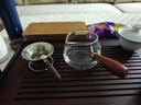 特厚木把玻璃公道杯茶漏一体茶器功道分茶杯茶海茶壶加厚耐热侧把 木把公杯 360ml 1只 实拍图