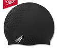 速比涛（Speedo）硅胶泳帽长发泡泡帽防水护耳游泳帽 黑色 实拍图