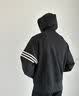 adidas复古休闲三条纹宽松运动连帽卫衣套头衫男装阿迪达斯三叶草   黑色   M 实拍图
