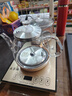 益茶福全自动上水电热水壶底部上水嵌入式茶台功夫茶烧水壶饮水烧水一体机抽水玻璃煮茶壶保温泡茶壶 SQ-008金色玻璃套装 1L 实拍图