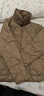 春秋季轻薄款女士新款小棉袄短款纯色翻领薄款外套棉衣女百搭棉服 卡其 4XL 建议125-140斤 实拍图
