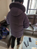 鸭鸭（YAYA） 狐狸毛领冬季羽绒服女士中老年妈妈冬装新款加厚连帽厚外套送礼 紫色的 XL 建议100-115斤 实拍图