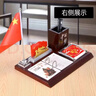 优必利精品商务文台2026年多功能木质台历架领导老板办公室桌面笔筒日历摆件高档书房实用礼品可定制 【30*20cm】中国梦国旗文台-周历 645 实拍图