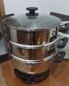 惠当家（Hui Dang Jia）电蒸锅电锅多功能电热锅电炒锅家用电蒸锅一体电煮锅加厚304不锈钢电火锅G08-32双 实拍图