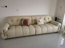 冬熊棉花糖真皮沙发法式奶油风客厅小户型轻奢白色钢琴键云朵沙发 【四人位2.8米】 头层真皮【尊享版-升级靠感-EV重型框架】 实拍图