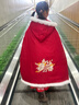 小猪班纳（PEPCO）汉服女童披风斗篷加绒小女孩中国风儿童拜年服古风冬季 披风 140 实拍图