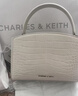 CHARLES&KEITH鳄鱼纹凯莉包手提斜挎婚包包女包生日礼物新年礼物CK2-50270880-1 Ivory象牙色 S 实拍图