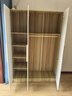 束寻【上门安装】衣柜现代简约实木挂衣杆经济型简易组装出租房卧室 两门80*40*180暖白+胡桃色 自行安装 实拍图