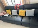 卡尔适黑色真皮沙发客厅2025新款小户型调节大象耳朵意式直排沙发花弄影 【云端舒适坐感】2.8米多人位 【S级头层黄牛皮】豪华版 实拍图