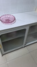 帅仕（shuaishi）厨房置物架落地岩板餐边收纳柜橱柜微波炉烤箱锅具储物架碗柜用具 【3C玻璃推拉门】白3层120长43深-可调高丨双板承重 实拍图