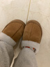 UGG同款 棉拖鞋女士冬季家居厚底防滑保暖外穿毛绒软底半包跟棉鞋 栗色 38-39 【适合37-38】 实拍图