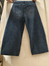 优衣库女装男装宽松廓形牛仔裤/弯刀镰刀裤子479000 482280 479000/67海蓝色 29 /165/74A 实拍图