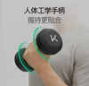 Keep浸塑哑铃彩色男女士家庭用增肌减脂健身锻炼器材肌肉塑形有氧哑铃 墨灰5kg*2/入门力量训练 实拍图