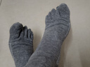 莫代尔五指袜子男秋冬款中筒袜爆款无骨防臭运动长筒袜减震按摩底分趾袜 实拍图