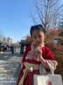 小猪班纳（PEPCO）汉服女童冬中国风古装冬季拜年服唐装女孩儿童古风裙子 红色 120 实拍图