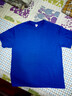 新疆棉重磅厚实不透纯棉短袖T恤男纯色宽松大码打底衫上衣 克莱因蓝-【超重磅厚实不透】 L建议140-170斤 实拍图