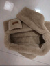 笙格儿帽子围巾一体秋冬季保暖毛绒帽加厚仿兔毛可爱学生护耳帽子冬天女 卡其色 均码 实拍图