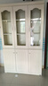 全友家居带门书柜靠墙落地简约玻璃收纳储物柜子客厅家具手办展示柜 【象牙白】三门书柜 实拍图