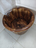 川柏香实木泡脚桶木桶洗脚盆木桶家用足浴桶泡脚木质香柏木碳化木制脚盆 26cm 【碳化无盖】+艾30 实拍图
