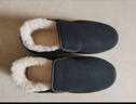 3514保暖羊毛布鞋老人鞋套脚款男士爸爸鞋冬季加厚棉鞋 黑色 40  实拍图