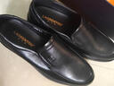 老人头（LAORENTOU）商务休闲皮鞋男春秋季透气软底牛皮正装婚礼鞋爸爸鞋 A90192 黑43 实拍图
