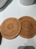 维艾（Newair）日式亚麻编织隔热垫防烫餐垫锅垫餐盘垫餐桌垫菜垫碗家用杯垫草编 手工藤编隔热垫（直径16cm） 实拍图