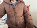 优衣库女装羽绒茄克/柔软面料外套夹克479212 37 栗色 XL 实拍图