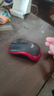 罗技（Logitech）M185鼠标 无线鼠标 办公鼠标 对称鼠标 黑色红边 带无线2.4G接收器 实拍图