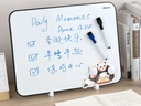 得力30*22cm蓝色双面小白板 儿童画板磁铁吸附白板写字板小黑板白板支架式 家用办公手写板提示板 实拍图