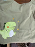 棉奇熊宝宝罩衣防水防脏儿童春秋季女男宝反穿衣围兜吃饭衣外穿婴儿围裙 萌趣恐龙-系带款 防水防污 120 实拍图
