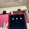 周六福（ZLF）情人节礼物  黄金耳饰女款足金无极金亮面花朵耳钉小金花 计价 1.33g 实拍图
