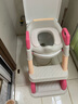 劳可里尼（NOCOLLINY）儿童马桶坐便器辅助器楼梯式男孩女宝宝阶梯架婴儿坐便圈家用尿凳 【升级-稳固三角】罗马玫+PU垫 实拍图