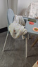宜家（IKEA）ANTILOP安迪洛高脚椅宝宝餐椅婴儿餐椅儿童椅学坐椅多功能椅子 蓝灰色含托盘+条形支撑垫 实拍图