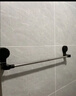 吸盘毛巾架免打孔卫生间置物架浴室毛巾杆壁挂式厕所浴巾收纳挂架 伸缩款透明黑【30-60cm】 实拍图
