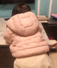 嘟嘟家【三防面料】儿童冬季轻薄红色羽绒服新年冬装女童拜年服男童童装 粉色 90 实拍图