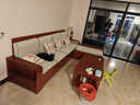 辰娅 实木沙发 胡桃木实木沙发组合现代中式冬夏两用大小户型储物家具 四人位+贵妃+长茶几+电视柜 实拍图