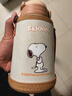 史努比（SNOOPY）儿童保温杯带吸管直饮男女小学生316不锈钢喝水杯子双盖壶500ml咖 实拍图