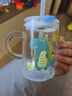 富光玻璃杯家用儿童牛奶杯子带刻度吸管水杯男女宝宝冲泡奶粉杯带把手 实拍图