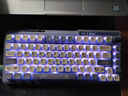 珂芝（KZZI）K75炫彩版机械键盘有线蓝牙无线2.4G三模gasket结构82键75配列PBT键帽RGB背光骑士灰版紫丁轴 实拍图