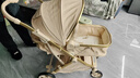 可美嘉婴儿推车可坐可躺轻便折叠新生儿双向婴儿车高景观宝宝手推车 香槟金Pro Max+(全罩+轻便护脊) 实拍图