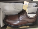 奥康（Aokang）官方男士商务通勤系带舒适休闲皮鞋透气西装牛皮鞋爸爸 棕色 41 实拍图